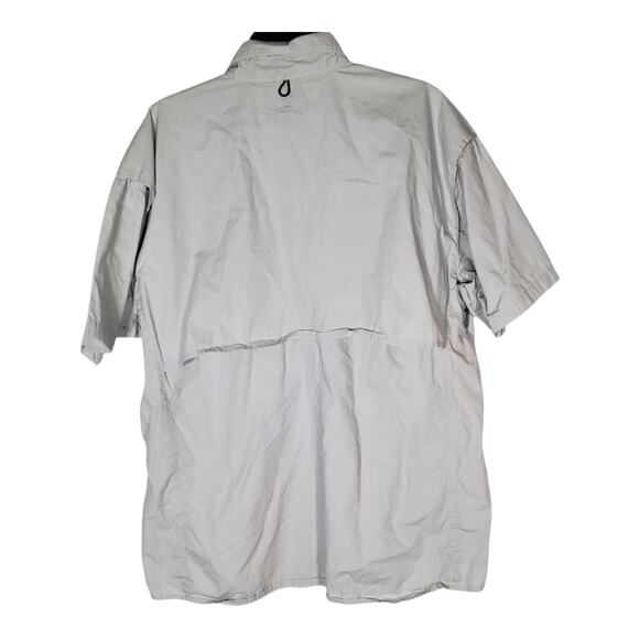Black Tip Big Catch Gray Fishing Shirt Men’s Large Pockets Gear Loops Chest 24” - Picture 3 of 9